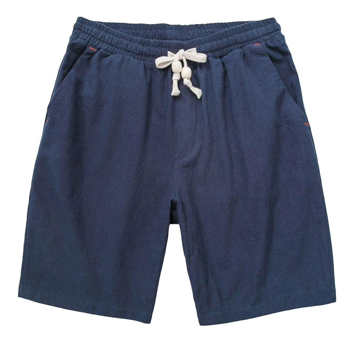 Loose Elastic Waist Shorts Blue