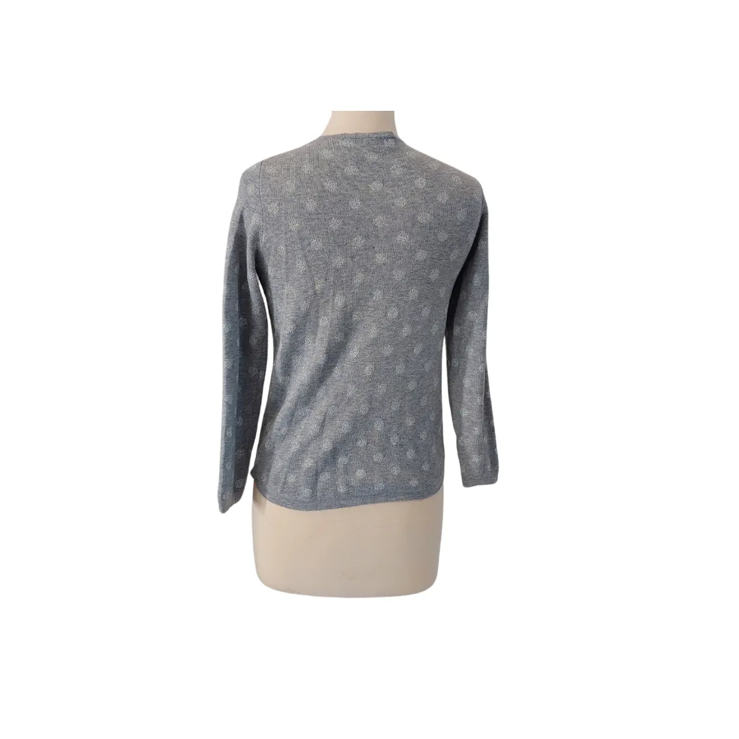 Mango Grey & Silver Polka Dot Sweater | Pre Loved |