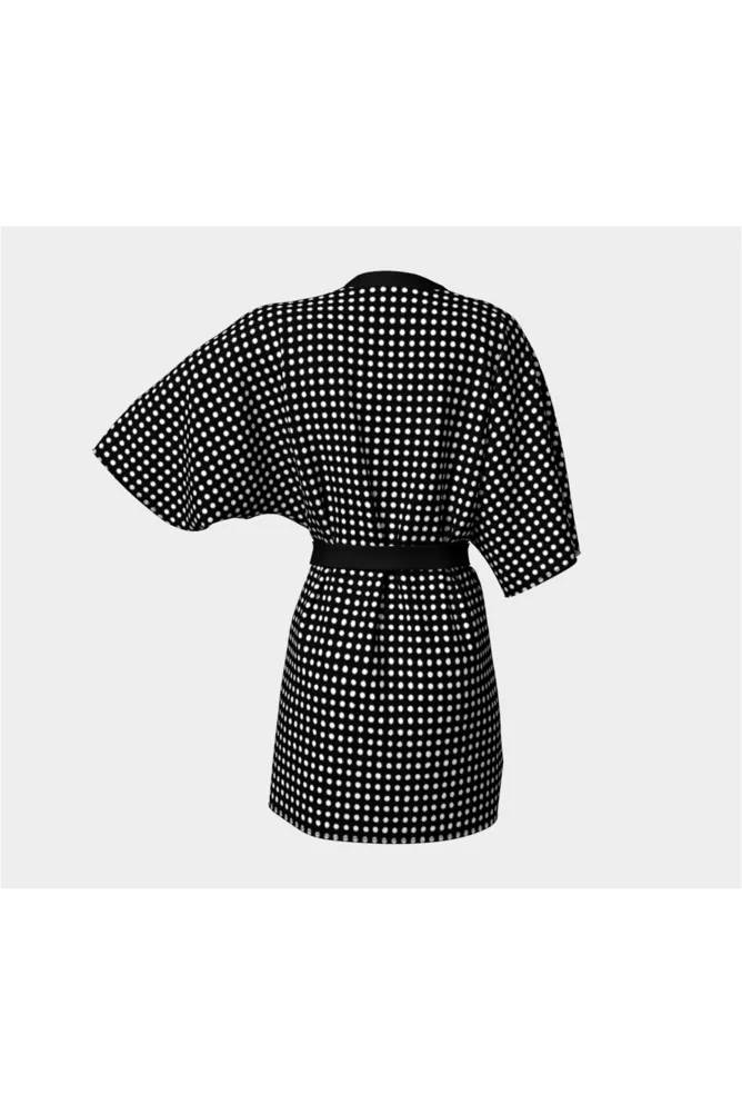 Micro Polka-dots Kimono Robe