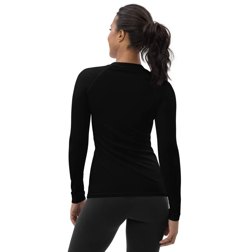 Midnight Black Women's Rash Guard