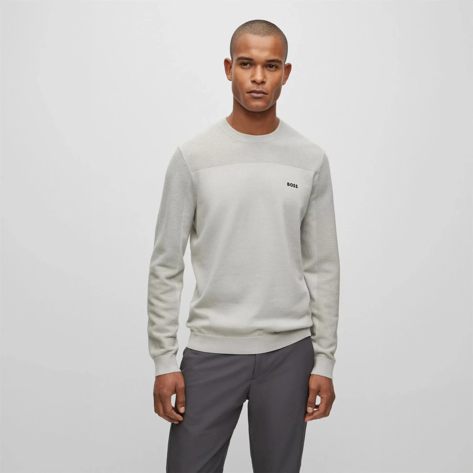 Momentum-X_CN Wool Blend Regular Fit Sweatshirt Open Grey - W23