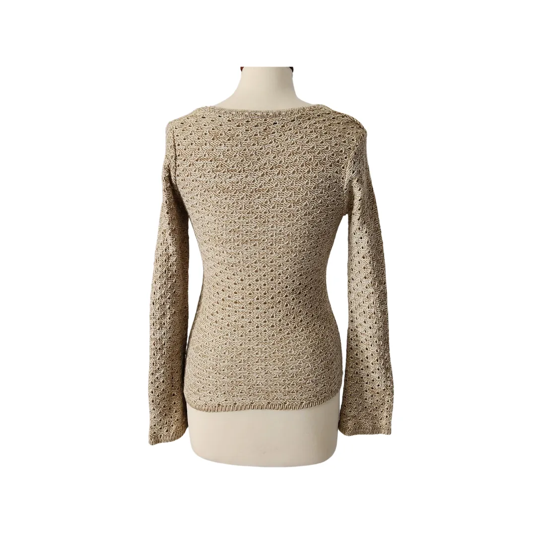 New Look Beige Crotchet Sweater | Gently Used |