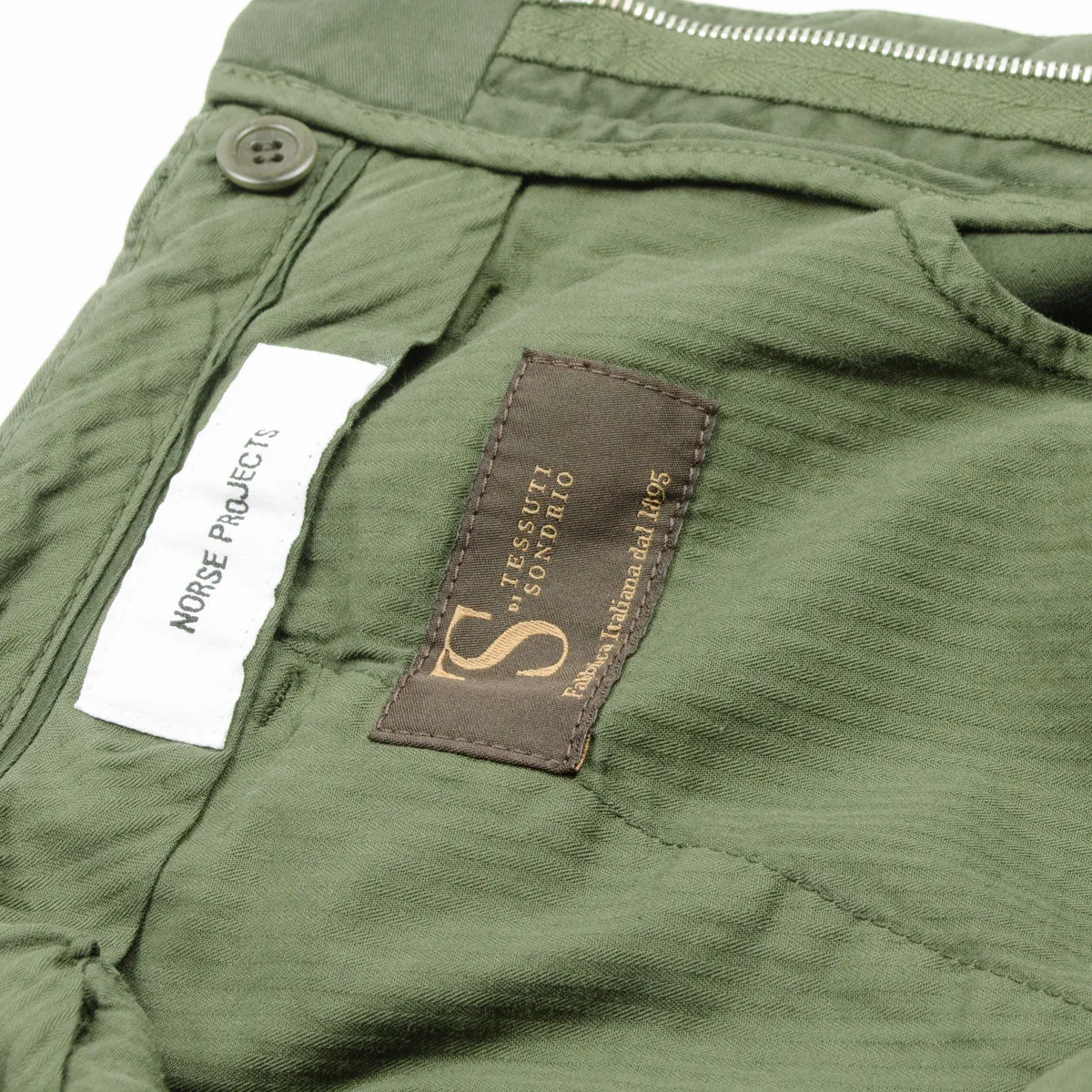 Norse Projects - Aros Regular Italian Brushed Twill - Beech Green