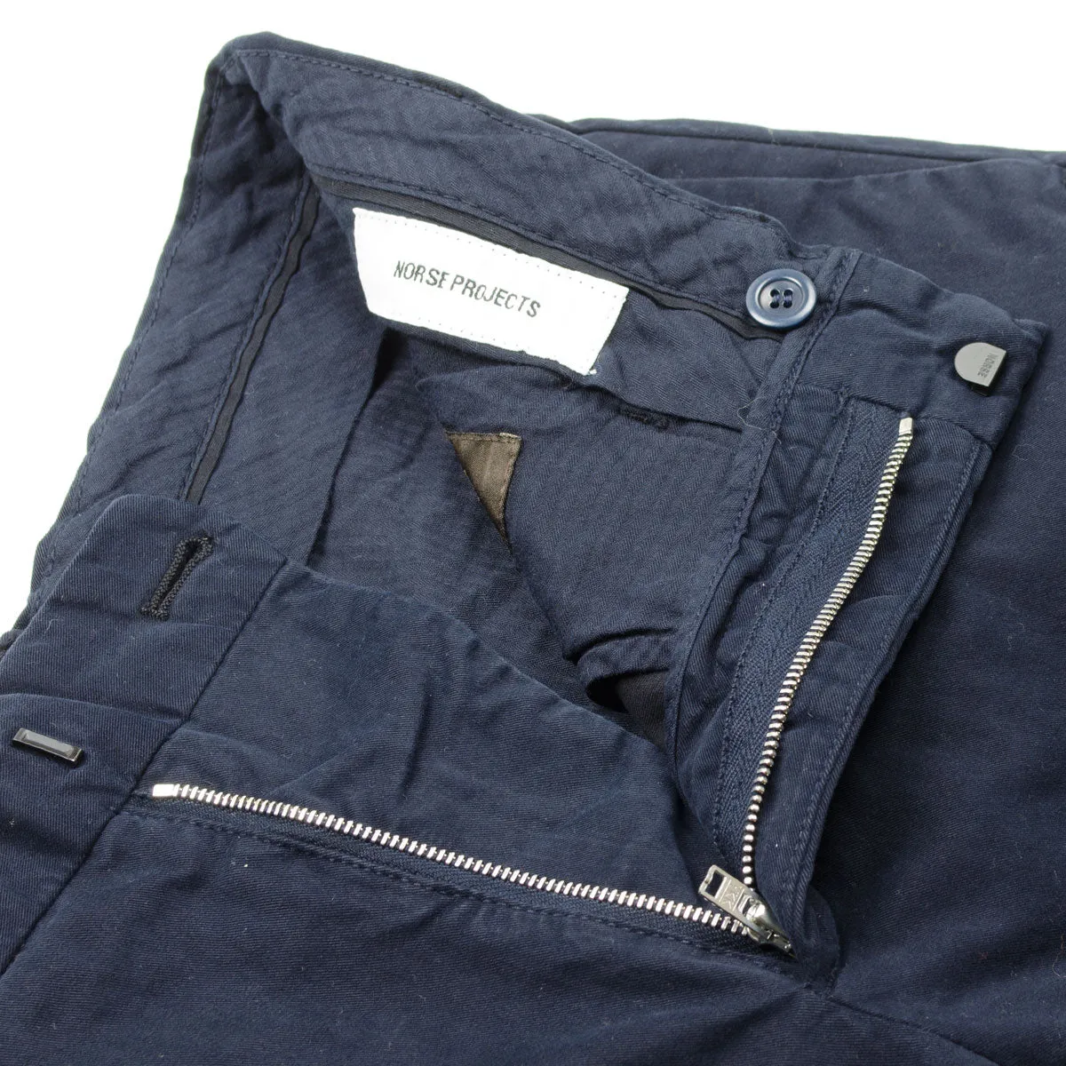 Norse Projects - Aros Regular Italian Brushed Twill - Dark Navy