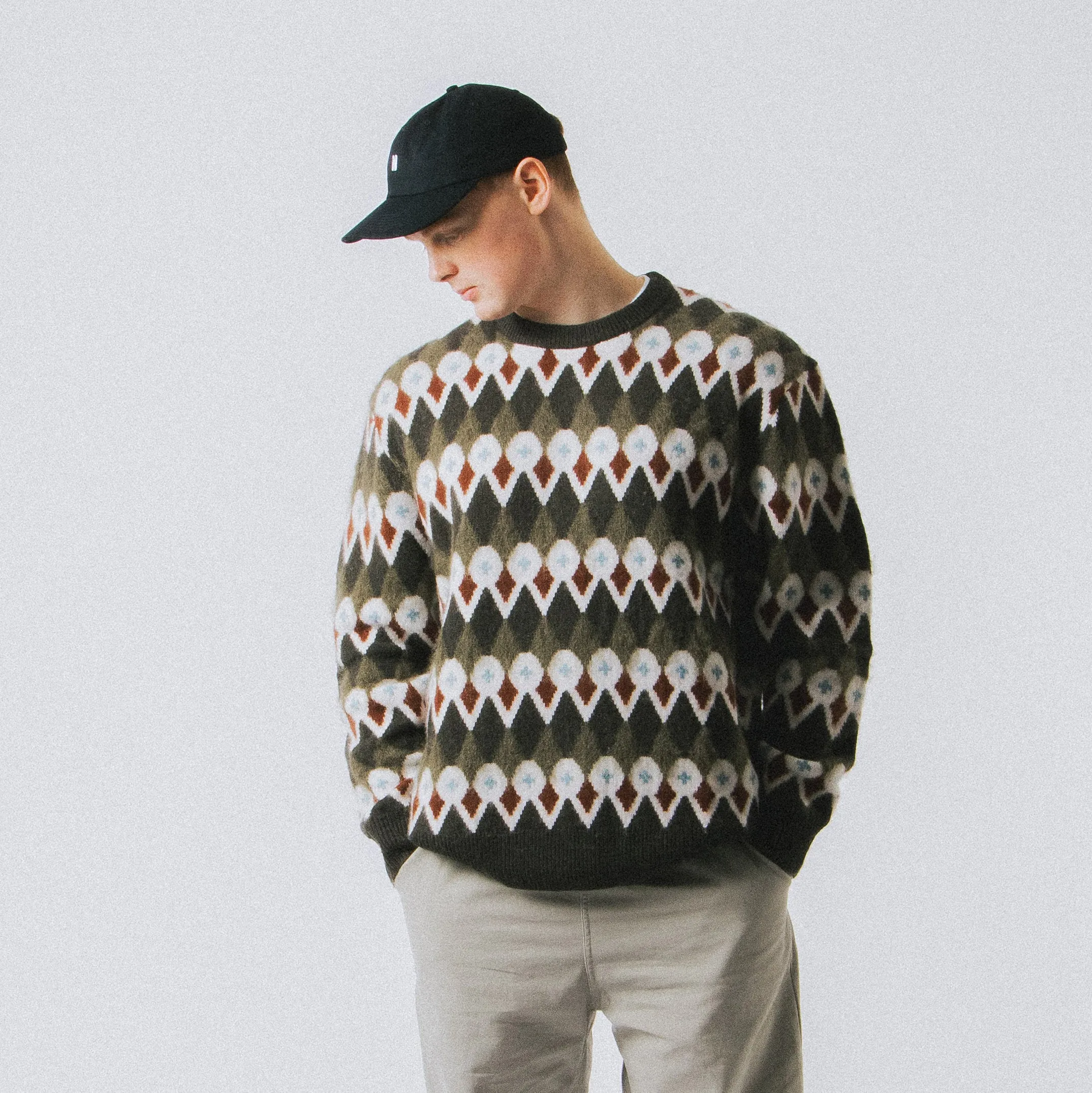 Norse Projects Rune Loose Merino Fair Isle Jacquard Sweater