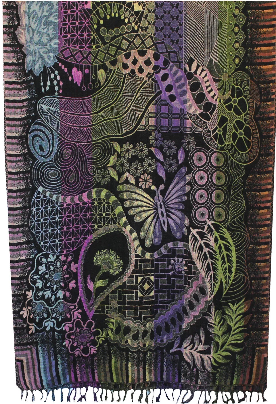 Paisley Wool Womens Scarf Shawl Gift Indian Clothing (78 x 28 inches)