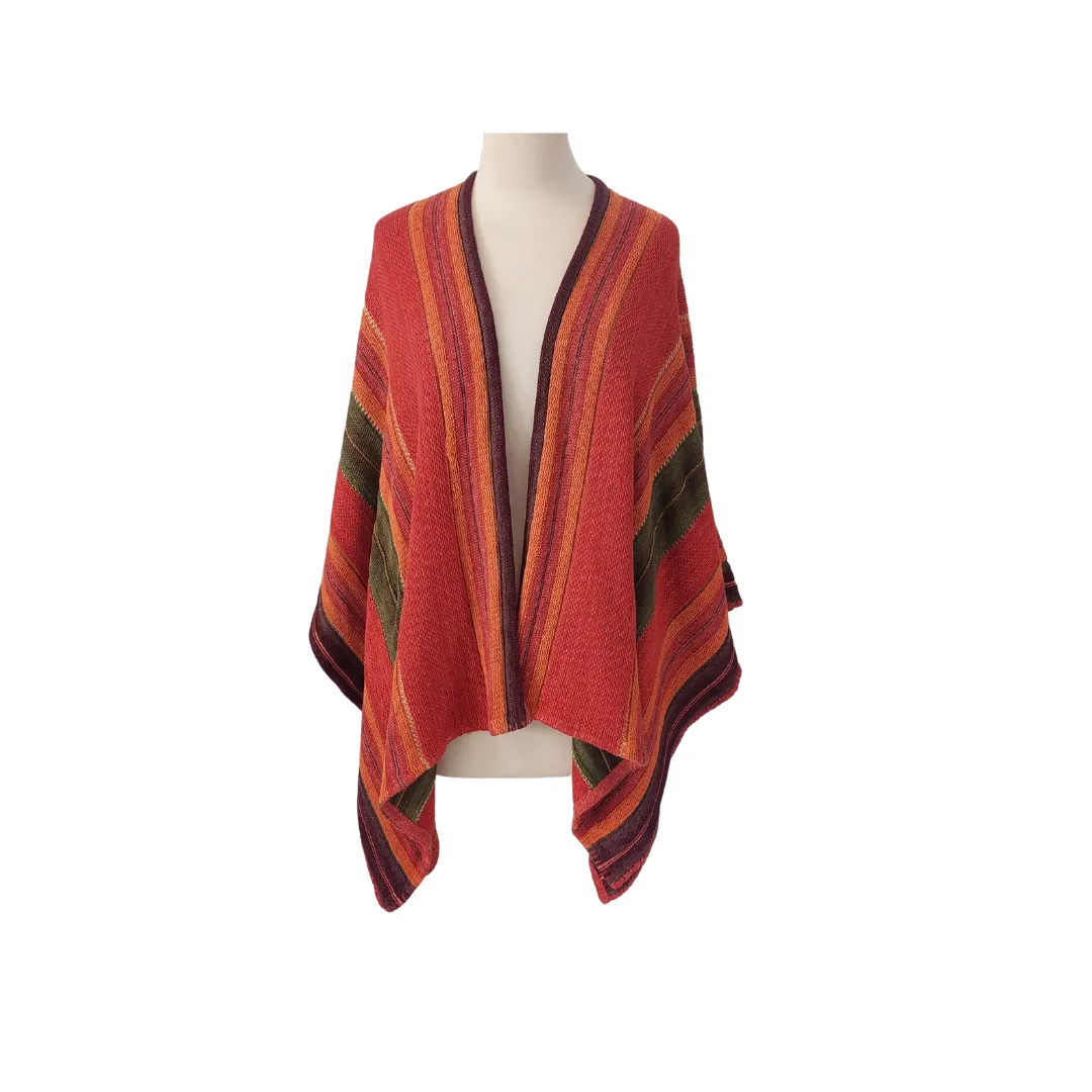 Ralph Lauren Multi-colored Knit Poncho Cover-up  | Pre Loved |