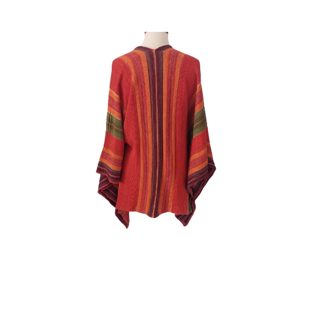 Ralph Lauren Multi-colored Knit Poncho Cover-up  | Pre Loved |