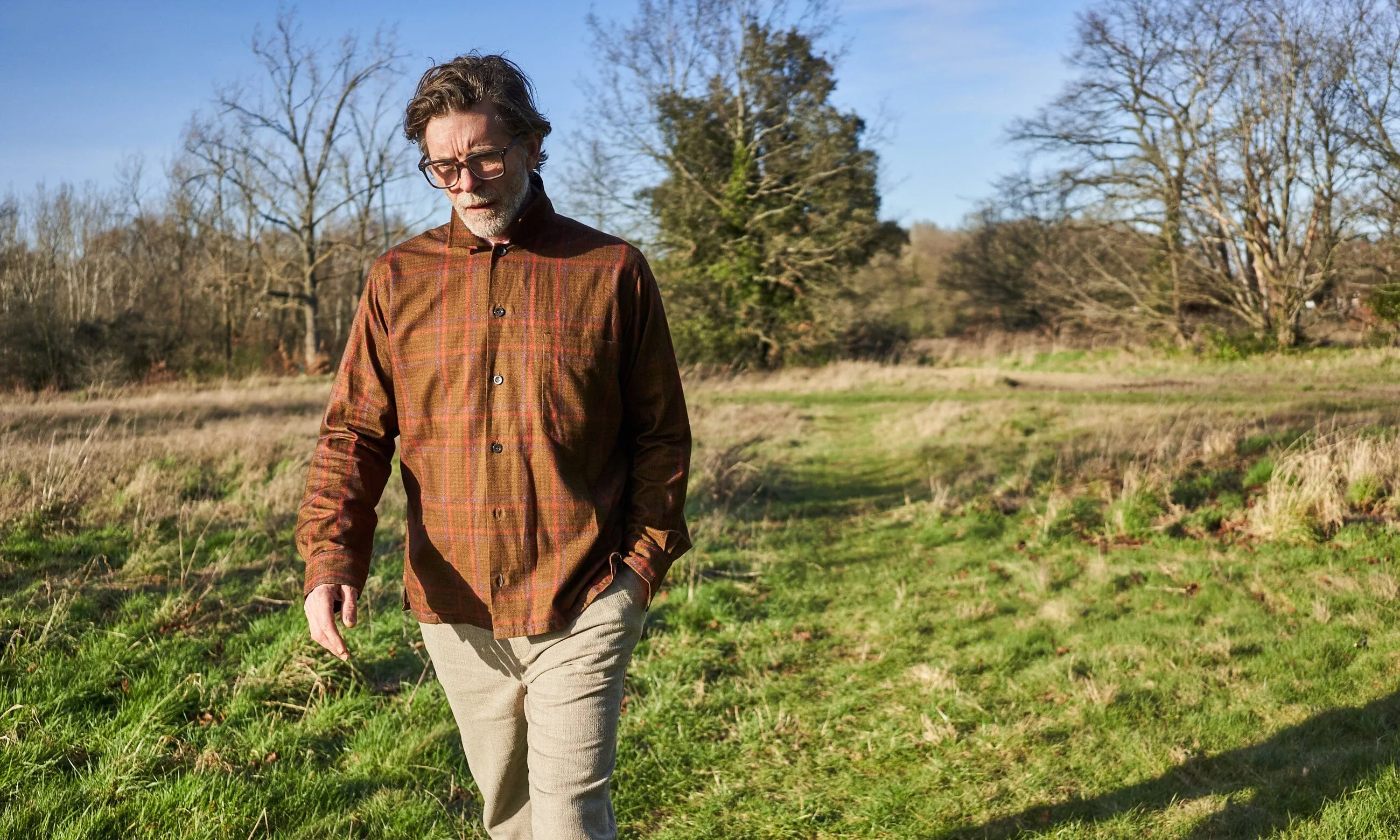 Recycled Flannel Chocolate Check Spitalfields Overshirt