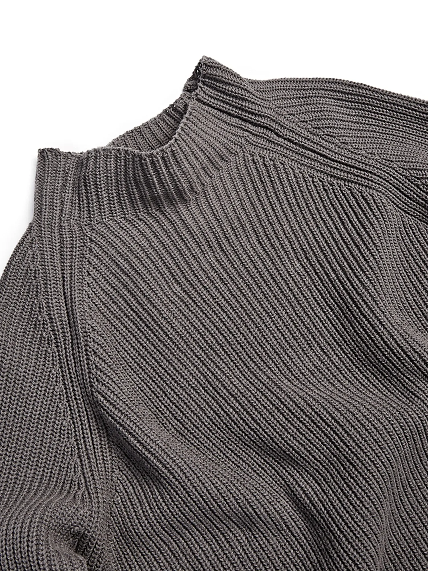 Recycled Slouch Knit Mockneck