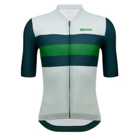 Santini Eco Sleek Bengal Jersey - White/Green