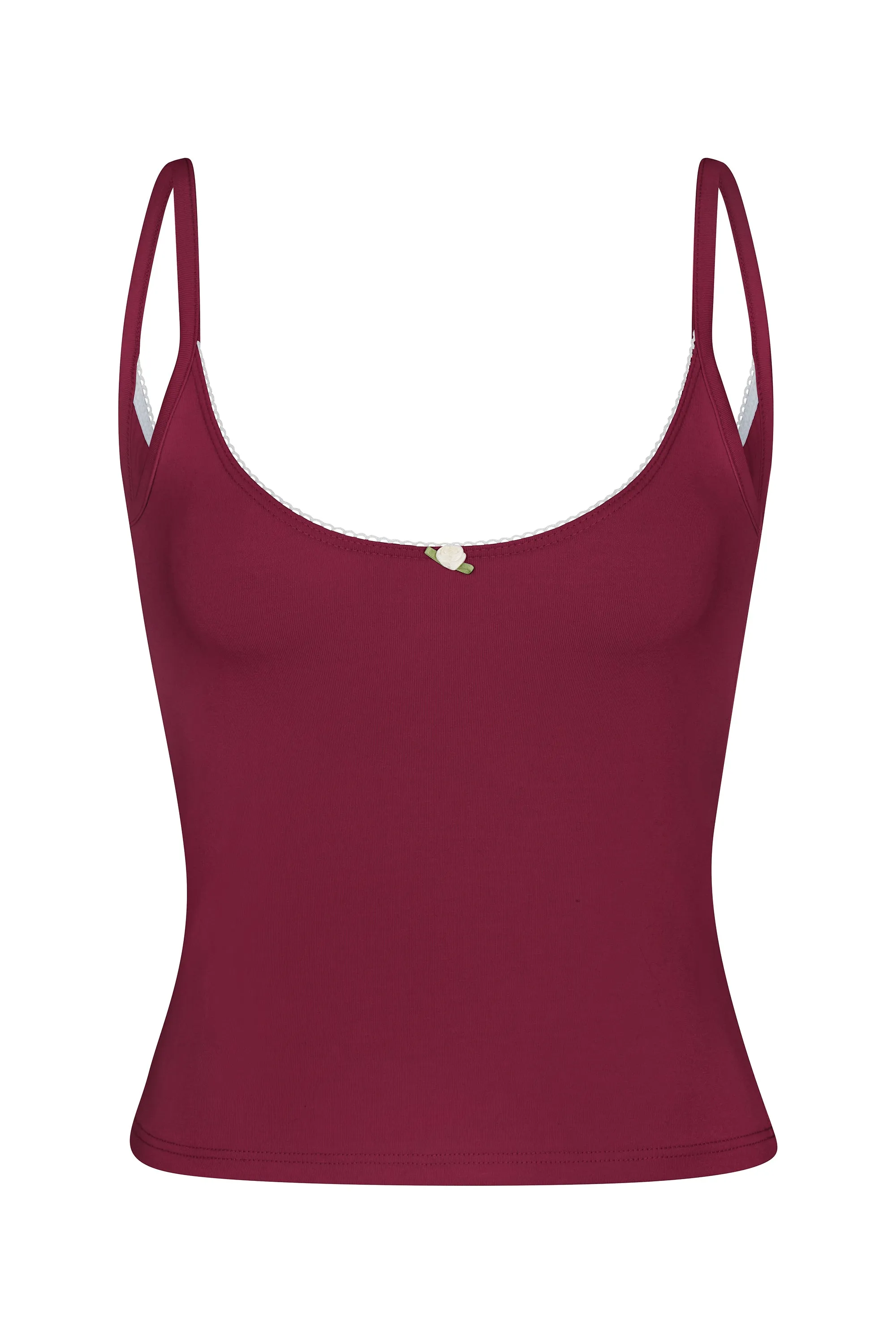 SCOOP BACK CAMI IN BORDEAUX