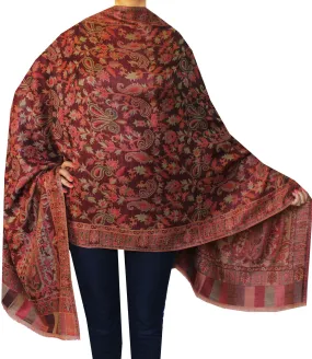 Shawls Paisley Wool Scarf Womens Indian Clothing Gift (84 x 30 inches)