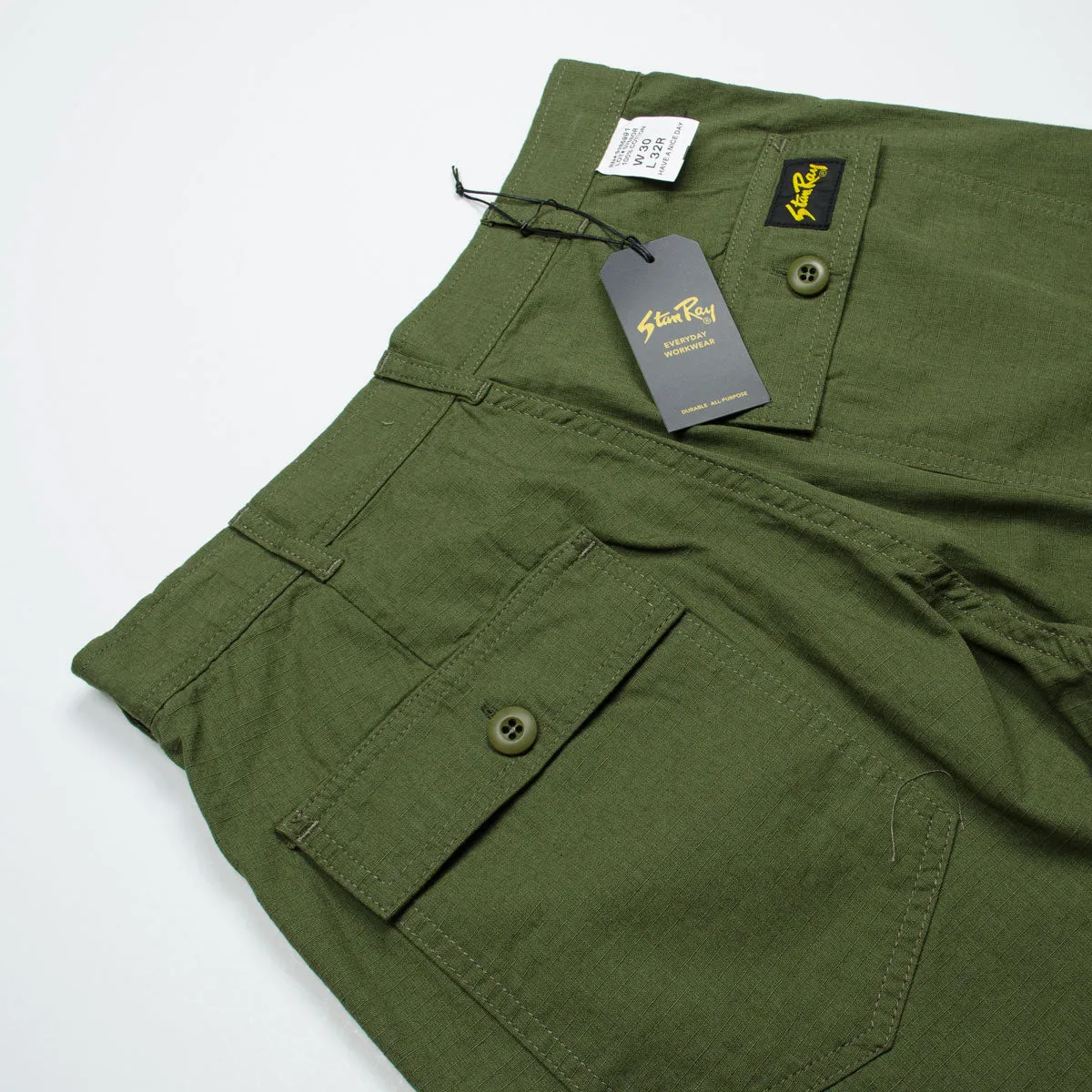 Stan Ray - Fatigue Short - Stonewashed Olive Ripstop