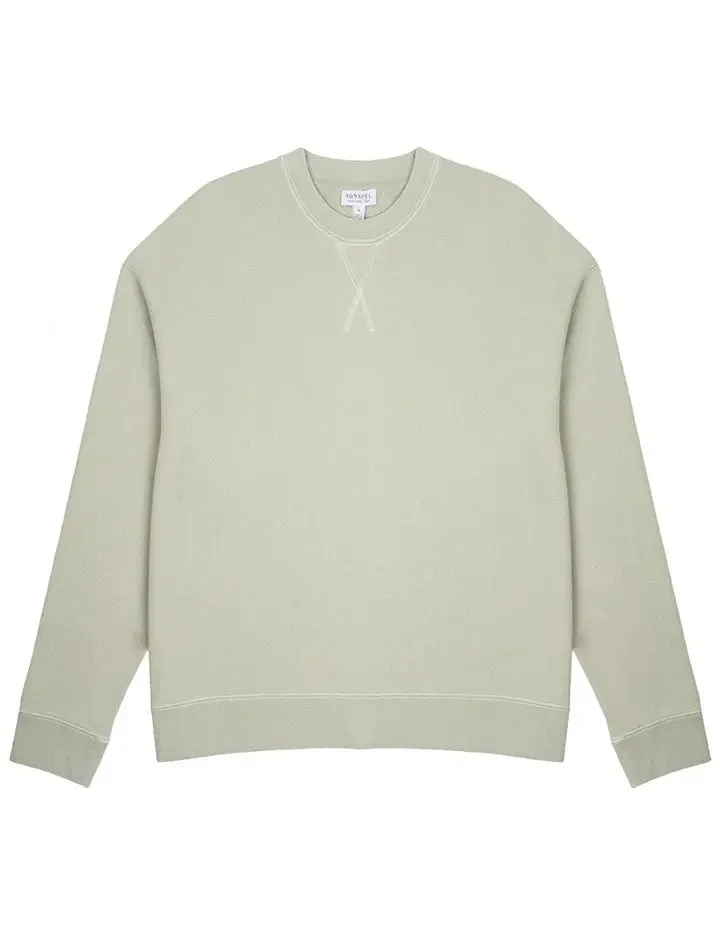 Sunspel Loopback Sweatshirt Pistachio