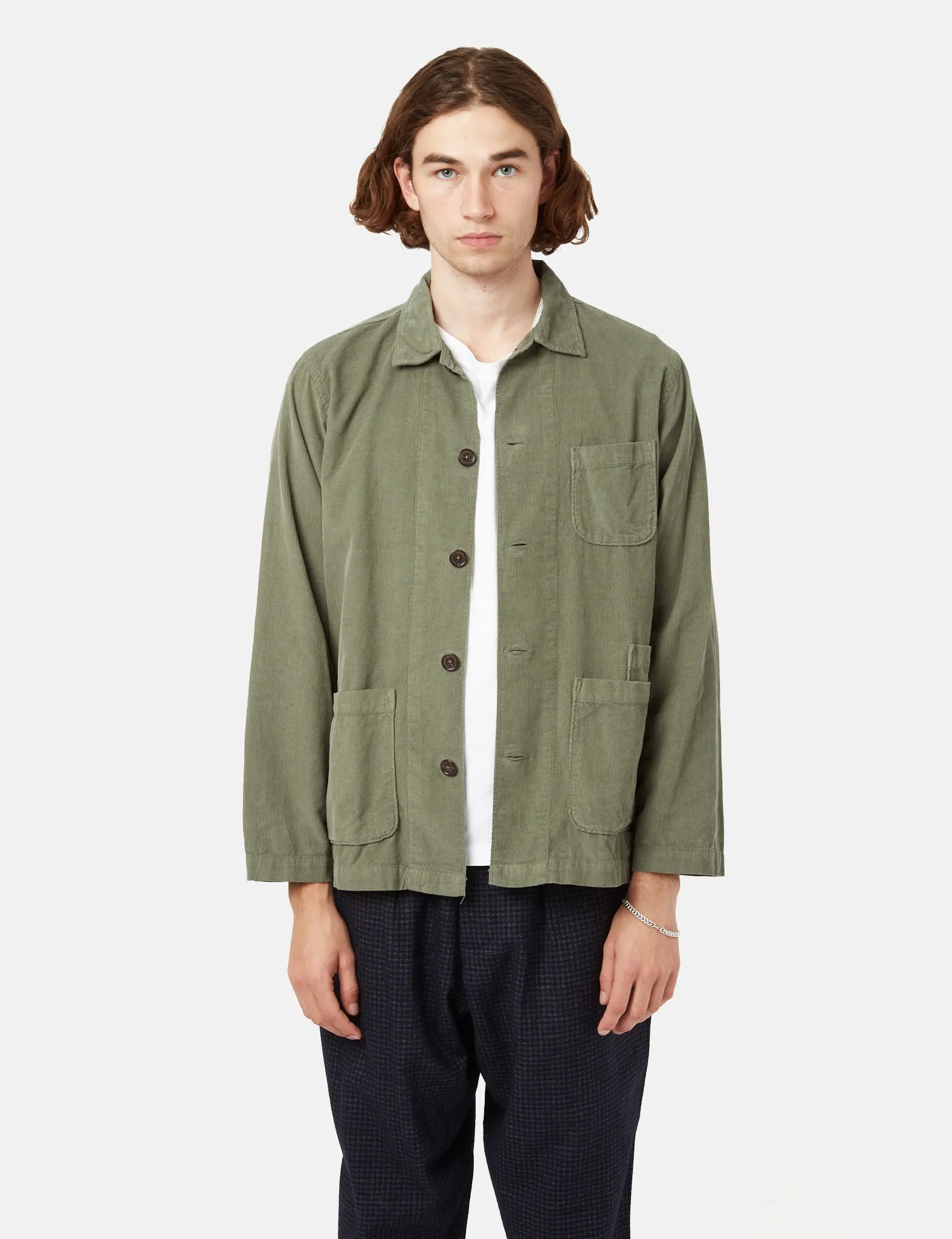 Universal Works Bakers Overshirt - Green