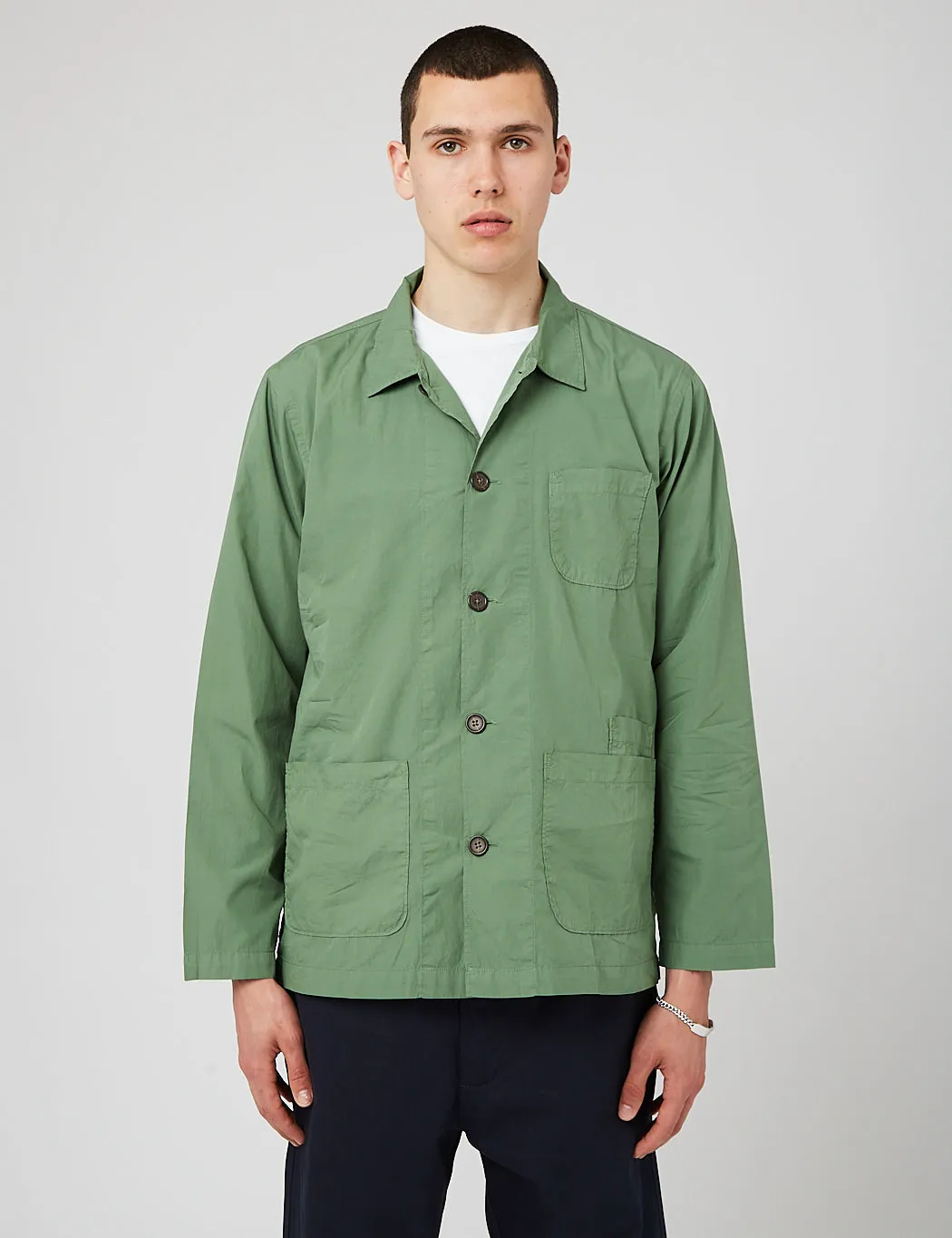 Universal Works Bakers Overshirt - Green