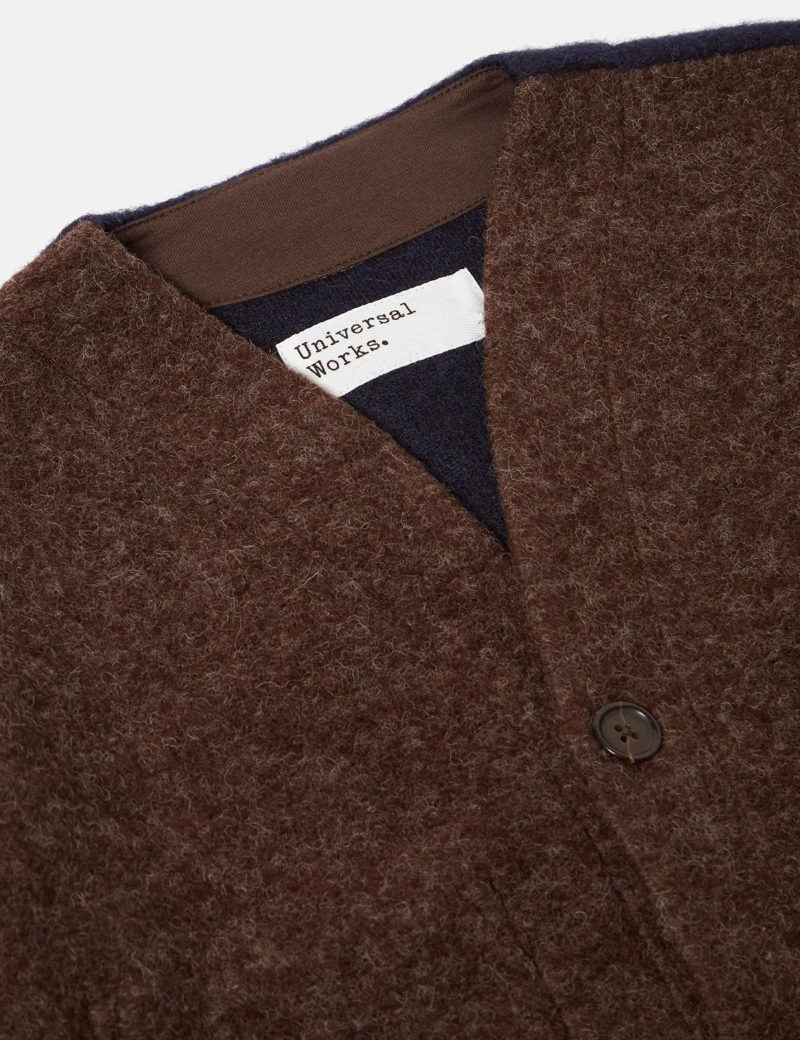 Universal Works Mixed Cardigan - Brown