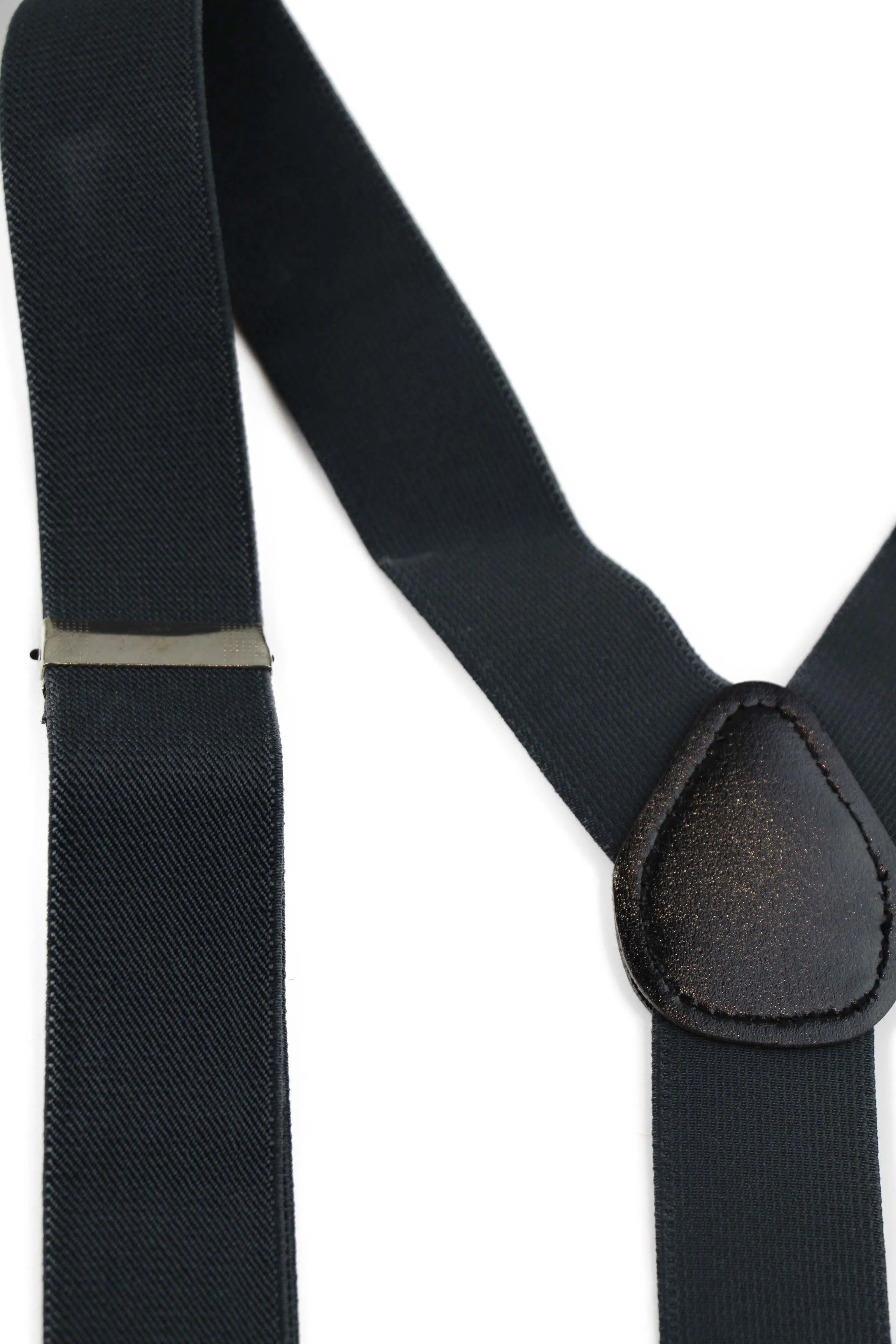 Wide Heavy Duty Adjustable 100cm Gunmetal Adult Mens Suspenders