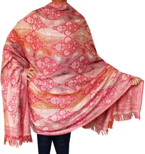 Wool Jamawar Shawl Scarves Womens Indian Clothing (82 x 42 inches)